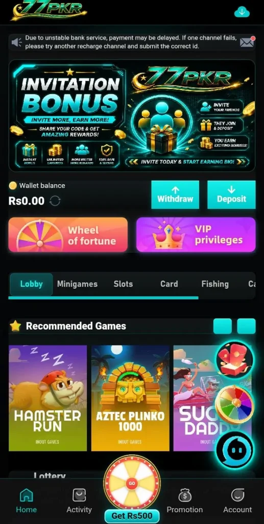77pkr game lobby