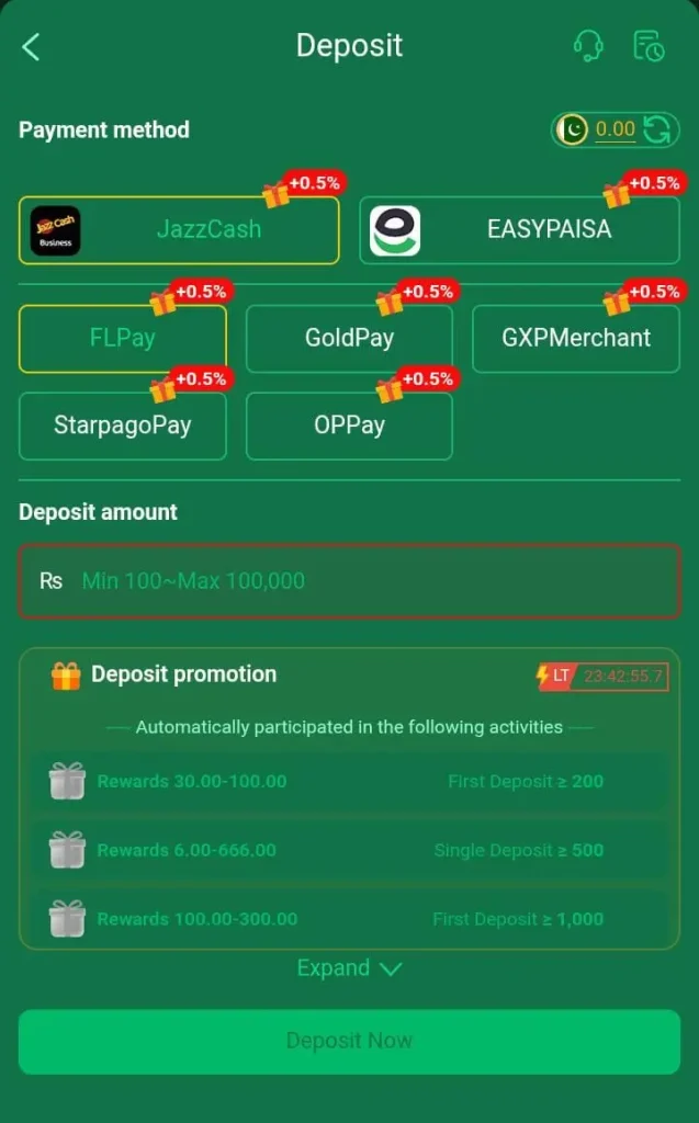 A6win game deposit