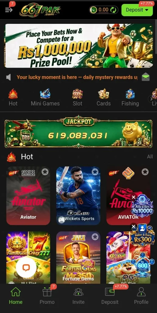 667Pak Game lobby
