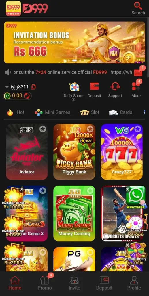 D999 Game lobby