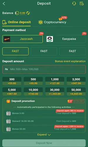 JJ99 Game deposit