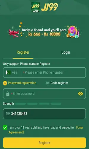 JJ99 Game register