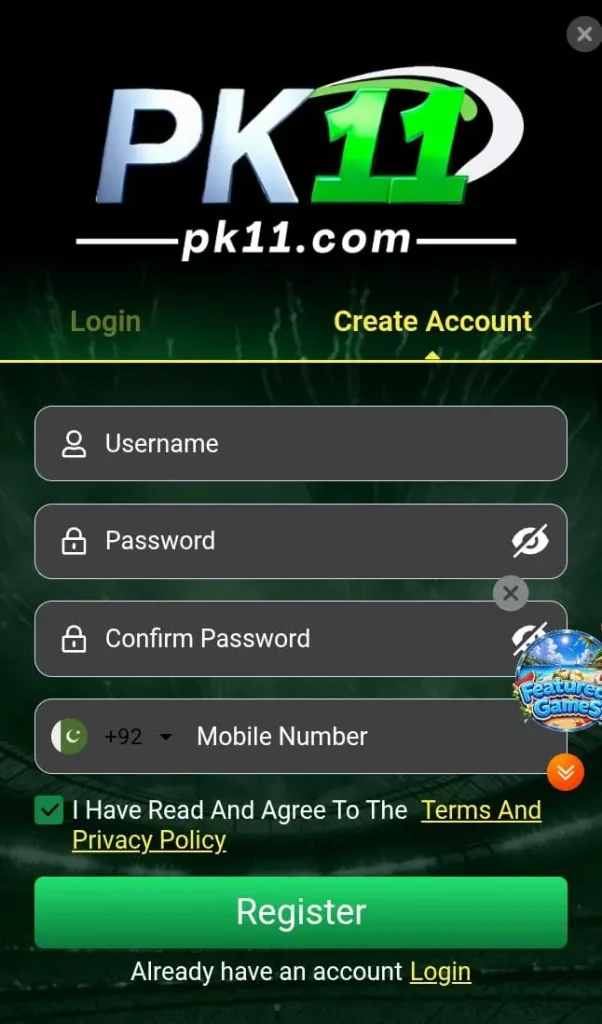PK11 Game register