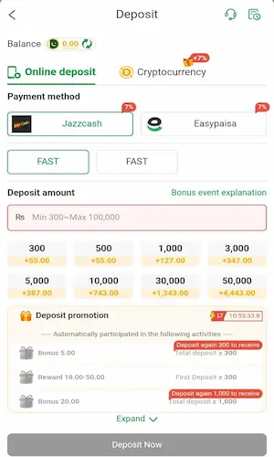 XP777 Game deposit