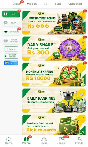 XP777 Game promotion
