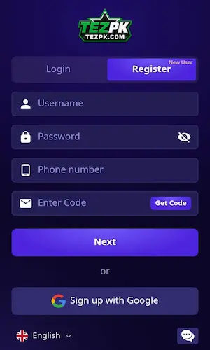 Tezpk game register